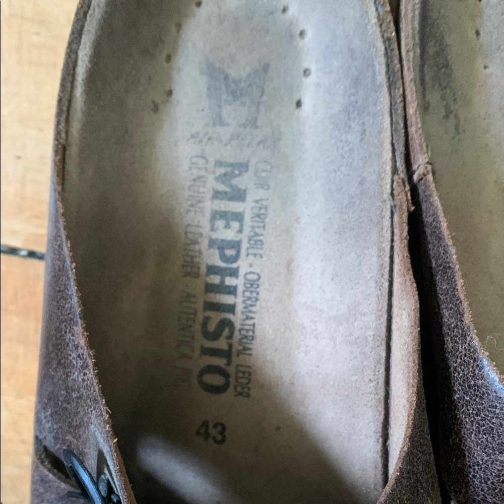 Mephisto Brown Sandals Cork Footbed Comfort - Picture 4 of 13